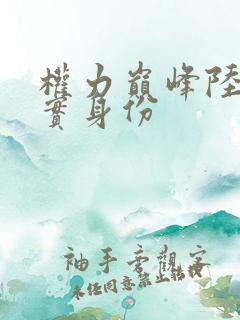 权力巅峰陆皓真实身份