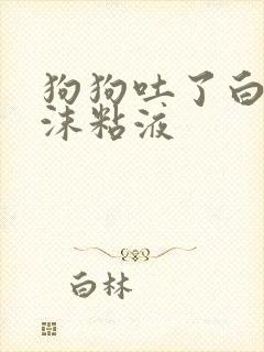 狗狗吐了白色泡沫粘液