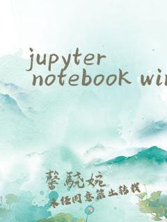 jupyter notebook windows