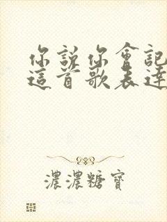 你说你会记得我这首歌表达了什么