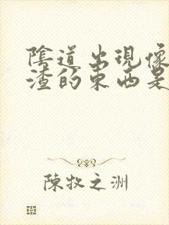 阴道出现像豆腐渣的东西是因为什么