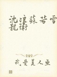 沈浪苏若雪神级龙卫