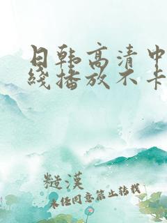 日韩高清中文在线播放不卡