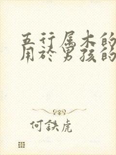 五行属木的字适用于男孩的字