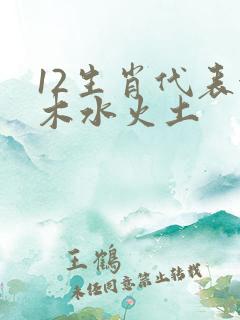 12生肖代表金木水火土