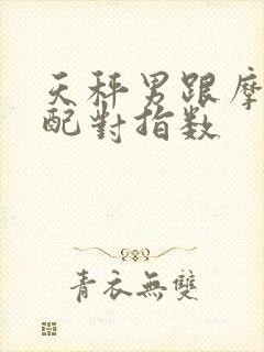 天秤男跟摩羯女配对指数