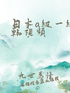日本a级一级日韩视频