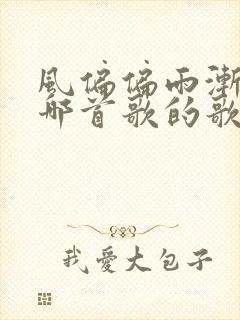 风偏偏雨渐渐是哪首歌的歌词