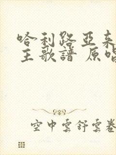 哈利路亚来赞美主歌谱 原唱