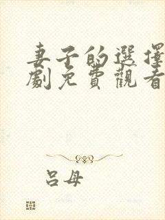 妻子的选择电视剧免费观看全集