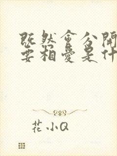 既然会分开为何要相爱是什么歌