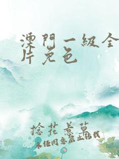 澳门一级全黄大片免色