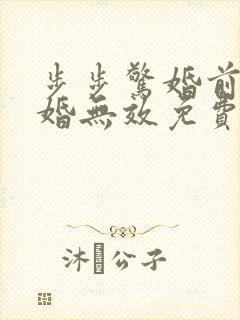 步步惊婚前妻离婚无效免费阅读 小说