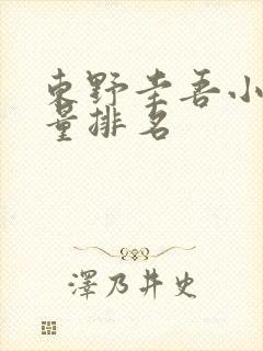 东野圭吾小说销量排名