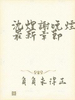 沈煜谢晚烟小说最新章节