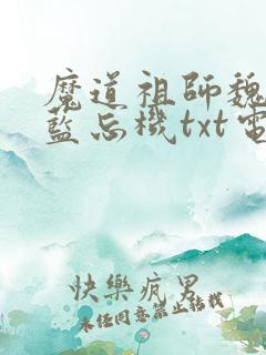 魔道祖师魏无羡蓝忘机txt电子书