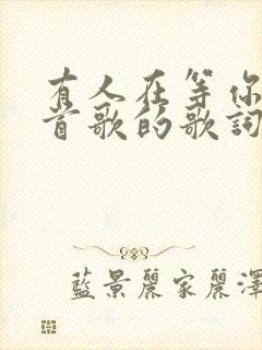 有人在等你是哪首歌的歌词