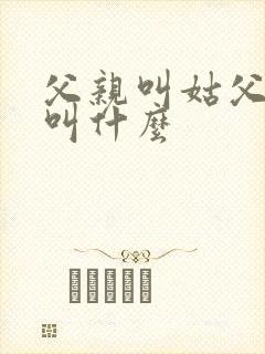 父亲叫姑父,我叫什么