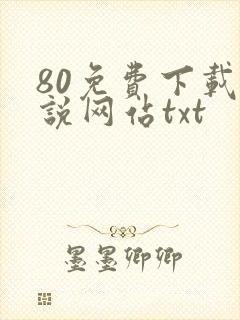 80免费下载小说网站txt