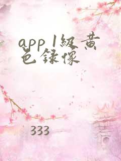 app 1级黄色录像