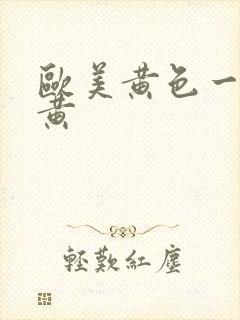 欧美黄色一级特黄