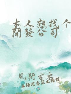 本人想找个软件开发公司