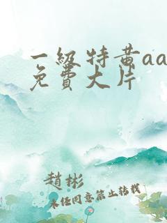 一级特黄aaa免费大片