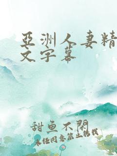 亚洲人妻精品中文字幕