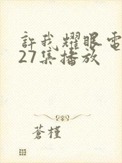 许我耀眼电视剧27集播放