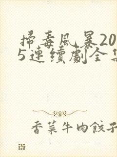 扫毒风暴2025连续剧全集免费观看