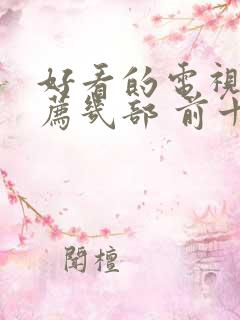 好看的电视剧推荐几部 前十名2024