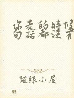 你走的时候连一句话都没有留下歌词