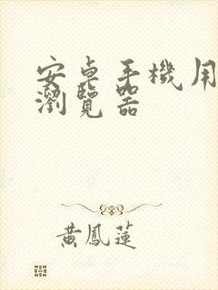 安卓手机用什么浏览器