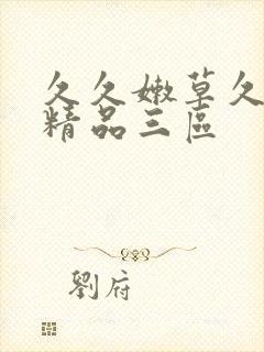 久久嫩草久久久精品三区