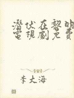 潜伏在黎明之前电视剧免费观看全集