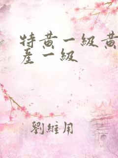特黄一级黄色国产一级