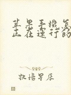 苹果手机怎么看正在运行的软件