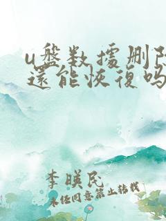 u盘数据删除了还能恢复吗