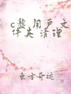 c盘 用户 文件夹 清理