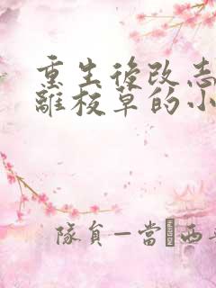 重生后改志愿远离校草的小说