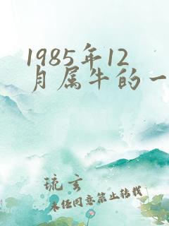 1985年12月属牛的一生命运