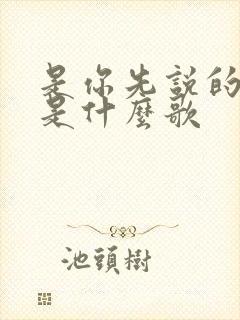 是你先说的爱我是什么歌