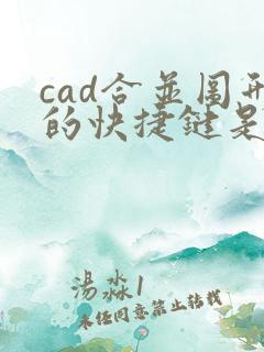 cad合并图形的快捷键是什么