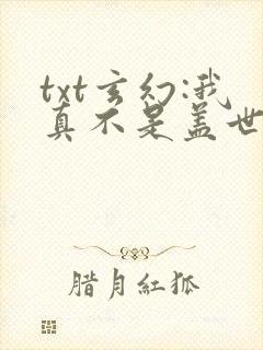 txt玄幻:我真不是盖世高人下载