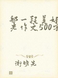 那一段美好的时光作文500字