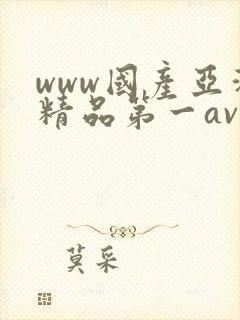 www国产亚洲精品第一av