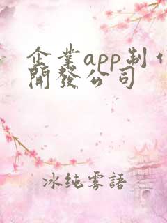 企业app制作开发公司