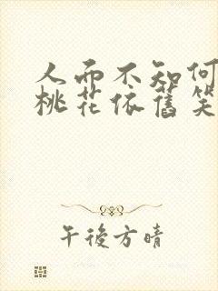 人面不知何处去桃花依旧笑春风