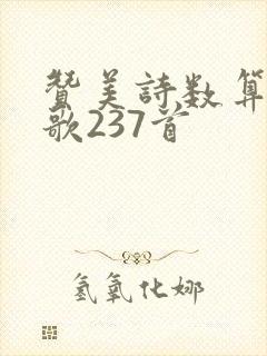 赞美诗数算主恩歌237首