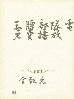 王牌部队电视剧免费播放